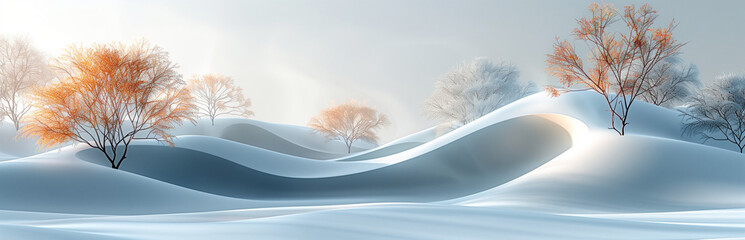 Wall Mural - Background Snow Dunes Winter 2