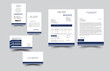 Set of Business identity design templates. Clean and professional corporate company business template design with color variation bundle.Creative Elegant and minimalist style Stationary template.