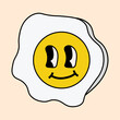 egg retro sticker