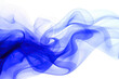 Ethereal Blue Smoke: Abstract Flames Texture on White Background