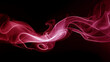 Translucent Texture of Smoke: Abstract Red Flames Isolated on black Background
