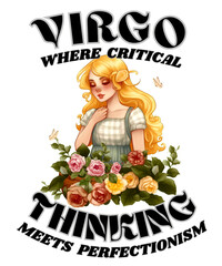 Wall Mural - Virgo. Where Critical Thinking Meets Perfectionism. virgo astrology