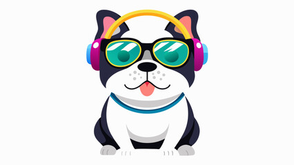 Sticker - dog with sunglasses