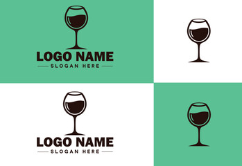 glass logo icon vector for business app icon drinks logo template