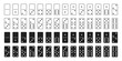 Domino tiles icon set. Vector EPS 10