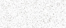 Terrazzo Flooring Consists Of Chips Of Marble Texture. Quartz Surface White, Black For Bathroom Or Kitchen Countertop. White Paper Texture Background. Rock Stone Marble Backdrop Textured Illustration.