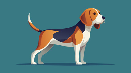 Sticker - beagle dog with a bone