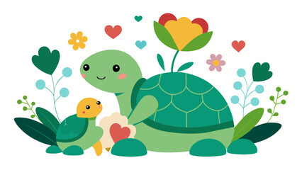 Sticker - turtle and snail