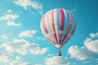 Enormous Air balloon banner. Nature hot fly. Generate Ai