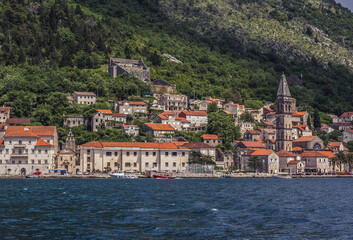 Sticker - Perast historical town in the Bay of Kotor, Montenegro