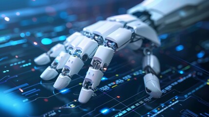 Poster - Robotic Hand Resting on Table