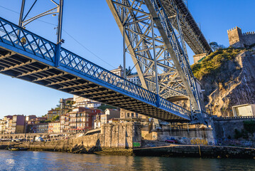 Canvas Print - Dom Luis I Bridge over Douro River in Porto city, Portugal