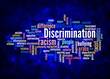 Word Cloud with DISCRIMINATION concept create with text only