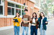 © Phushutter - Diverse group of young adults from Asia and beyond, enjoying university life together. happy, learning, and making lifelong friendships, whether in outside class, sunny summer days or cozy weekends