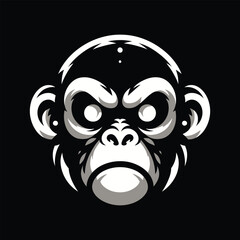 Wall Mural - Monkey Logo Template.	