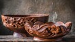 Handcrafted wooden bowls on a table