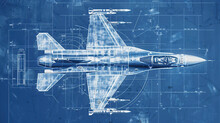 F-16 Fighting Falcon Outline Colorful Icon. Blue Print Of F - 16 Fighter Jet.