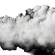 a Cloudscape soft ozone cut out black, Isolated on transparent PNG background, Generative ai
