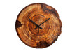 A clock crafted from a tree stump, showcasing the merging of nature and timekeeping