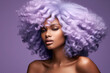 Lavender purple violet color of dyed hair is an excellent choice if you are ready to experiment and want to create a bright image, model portrait