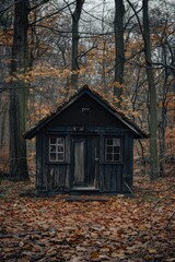 Poster - A cozy cabin nestled in the forest, perfect for nature lovers