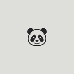 Poster - Panda portrait, Panda head mascot logo illustration, Panda character.