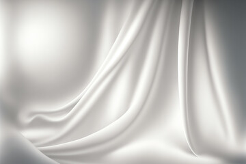 Wall Mural - Silk drape abstract texture blur white curtain