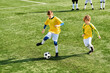 © LIGHTFIELD STUDIOS - A vibrant scene unfolds as a dynamic group of young boys engage in an exhilarating game of soccer, showcasing their skills, teamwork, and sheer joy of playing together.
