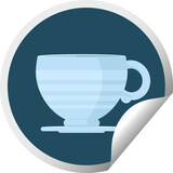 Fototapeta Młodzieżowe - coffee cup graphic vector illustration circular sticker