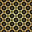 Vector black seamless geometric vintage pattern with golden gradient grid.