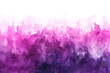Purple and pink watercolor paint gradient on transparent background.