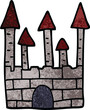 cartoon doodle traditional castle