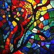 stained glass mosaic window