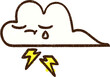 sad storm cloud drawing