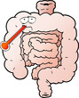 cartoon unhealthy intestines