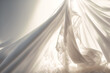 Silk veil white sheer tulle drape fluttering light