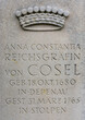Grabstein der Gräfin Anna Constantia von Cosel