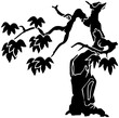 © blacksilhouette - bonsai illustration leaf silhouette green logo garden icon plant outline growth tree enviroment oak summer grass park Japanese branch shape environment spring miniature for vector graphic background