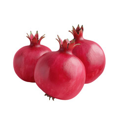 Wall Mural - Three pomegranates on a Transparent Background