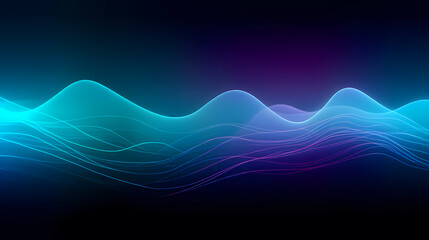 Poster - Abstract wavy particles background