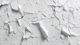 Fototapeta  - Grey plaster facade house wall with dark cracks
