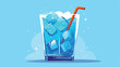 Soda water icon 2d flat cartoon vactor illustration