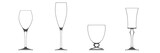 Fototapeta Na ścianę - Set of wine glasses. Isolated flat icon symbol. Vector illustration.
