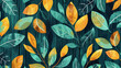 seamless pattern with autumn leaves, autumn leaves background, nature wood and leaf pattern