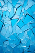 Background image of broken blue glass pattern.