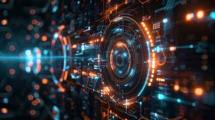 Leinwandbilder - Concept of an innovative business process automation technology for the future.