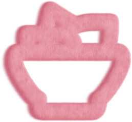 Sticker - Salad Pink Fluffy Icon