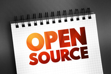 Wall Mural - open source text on notepad, concept background