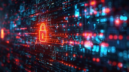 A technology illustration about electronic security lock system Digital keys for computer systems Electronic security lock Cyber Security, Data Protection