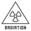 Radiation Triangle vector Radiation Warning linear icon or symbol